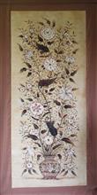 Tree of Life - 13, Painting by T. Mahicha, Natural Dyes on Silk, 55 x 27 inches