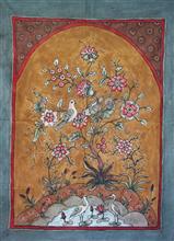 Tree of Life - 44, Painting by Praveena Mahicha, Natural Dyes on Cotton, 37 x 26 inches