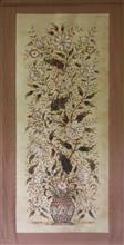 Tree of Life - 5, Painting by T. Mahicha, Natural Dyes on Silk, 55 x 27 inches