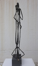 Yoga - 15, Sculpture by Bhushan Pathare, Brass and Aluminium, 37 x 11 x 11 inches