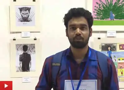 Apurv Thakur from Delhi talks about his painting
