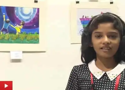 Riya Bhat talks about her painting at Khula Aasmaan exhibition