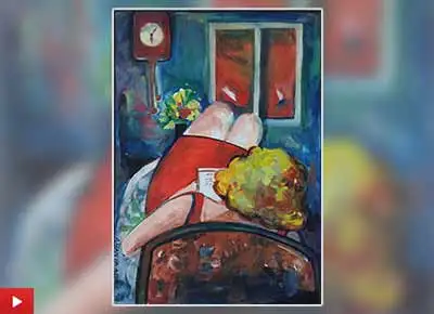 Ananya Aloke talks about her painting Woman Reading