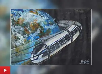 Bhakti Modale talks about her painting of a Space Train