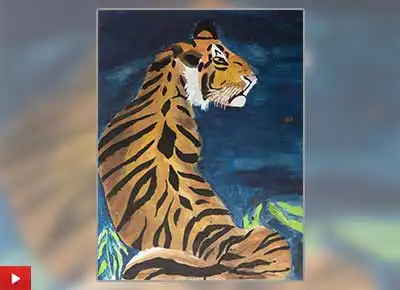 Arpit Katkhede talks about his painting of a Bengal Tiger