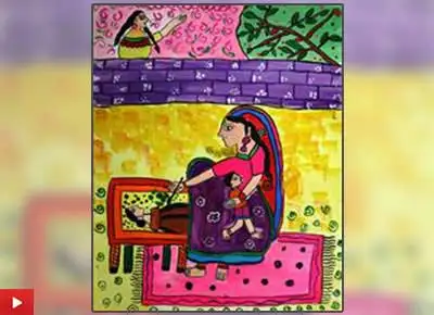 Bhayani Rutva from Gujarat talks about her painting 