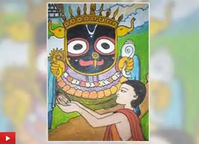 Bhaiya Sinha from Jharsuguda talks about his painting