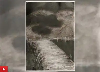 Alone - painting by Aarna Gupta from Ramgarh talks about her painting