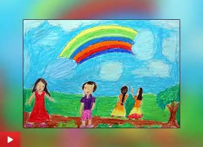 Rainbow painting by Anjana Janu Bhavar (class 9)