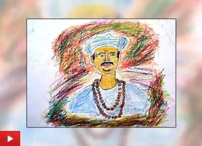 Sant Tukaram painting by Jagdeesh Krushna Lahare (class 8)