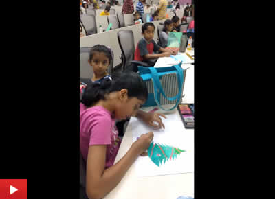 Khula Aasmaan painting workshop for children at Infosys, Pune - Part 2