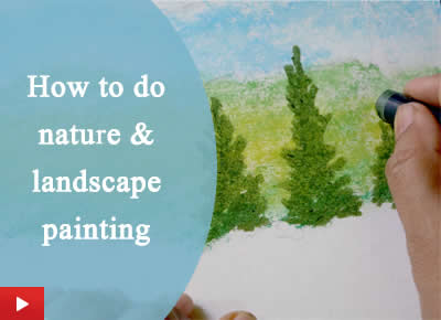How to do landscape and nature painting with pine trees