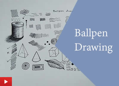 How to draw with a ballpen or ballpoint pen