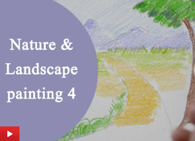 How to do nature and landscape painting with colour pencils - 4