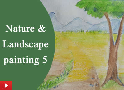 Landscape and nature painting with watercolour pencils - 5