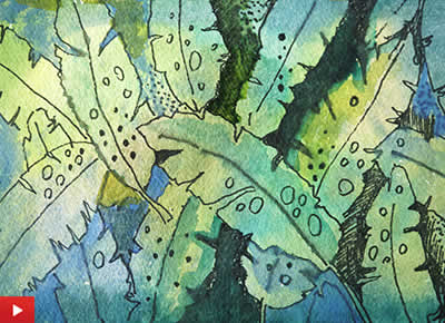 How to paint a leaf | केळीचे पान