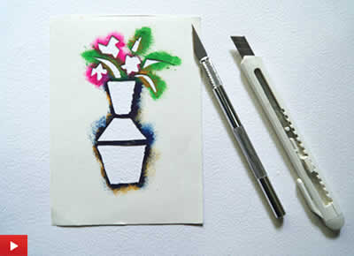 How to make a stencil | चला, स्टेन्सिल बनवूयात