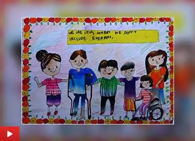 Painting to respect specially abled persons by Aayushi Sen