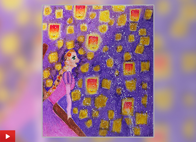 Artwork inspired by the movie Tangled by Suhani Mishra