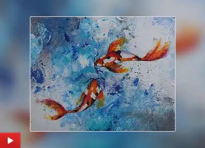 Koi fish painting by Jiya Parakh (15 years)
