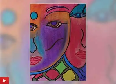 Akshipra (class 9) talks about her painting