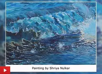 Wave painting by young artist Shriya Nulkar (23 years)