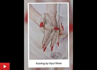 Clean your Hands, realistic painting by Vipul Shete (19 years)