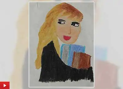 Painting inspired by Hermione Granger from Harry Potter by Aanya Mahajan (class 5)