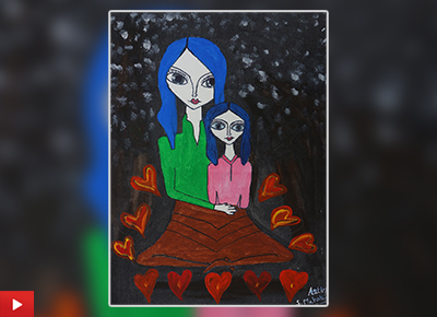 Mother and Daughter painting by Mahathi Shanagala (9 years)