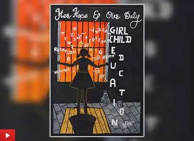 Girls education poster by Dhanishtha Jadhav (15 years)