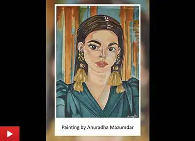 Portrait painting by Anuradha Mazumdar (23 years)