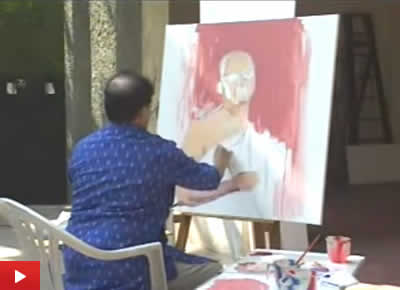 Portrait painting demo by Suhas Bahulkar - Part 3