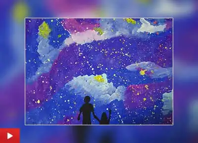 Star gazing painting by Divyangana Saha (10 years)