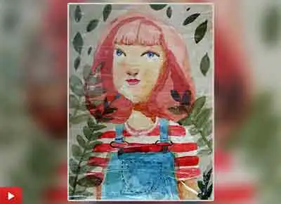 Red Haired Girl Painting by Aaruni Deshpande (11 years)