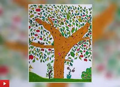 Tree painting by Aashna Kathuria (9 years)