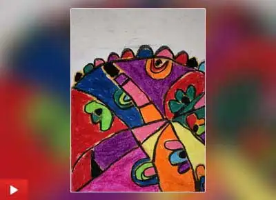 Apratim Mukherjee (8 years) from Pune talks about his painting titled 'Mindscapes'