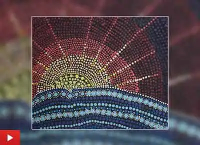 J S Anshika (11 years) from Bangalore talks about her painting titled 'Sunrise with Dot Mandala'