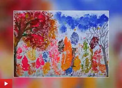 Sourish Ruchandani (8 years) from Bengaluru, Karnataka, talks about the painting 'Journey of Life'