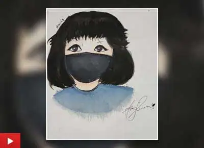 Universal crisis impacting childhood, painting by Tanvi (15 years)