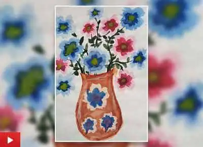 Flower Pot, painting by Aditi Saxena (11 years)