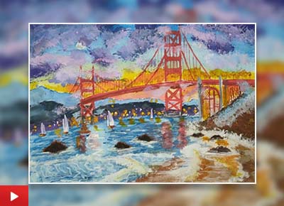 Landscape of Nature's Serenity at Golden Gate bridge, Himesh Soni (15 years)