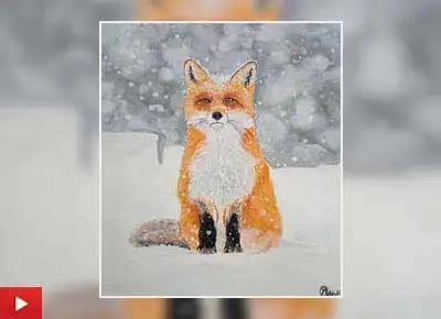 Red Fox, painting by Shruti Bhagat (14 years)