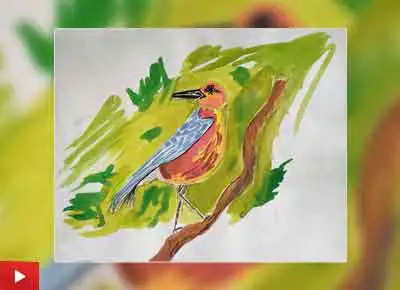 Bird, painting by Tanush Muley (12 years)