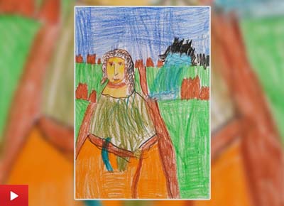 My Mona Lisa, painting by Ananya (5 years)