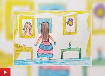 Stay Home, Stay Safe, painting by Aadhira MV (7 years)