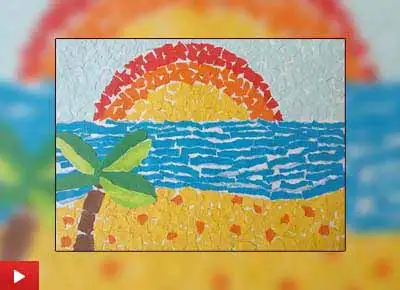 Sunset at the Beach painting by Agastya Pahwa (7 years)