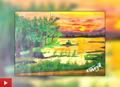 Beautiful Morning painting by Atreya Shukla (10 years)