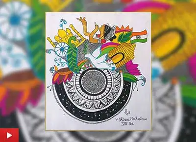 Independence Day, painting by V Shivani Medhashree (13 years)