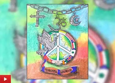 Peace, painting by Ujefa Khivande (15 years)