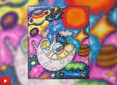 My Cosmos, painting by Reyansh Pal (4 years)